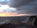 Blick auf Les Sables in der D&auml;mmerung